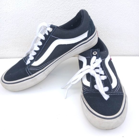 Vans Other - Vans Men's Size 7 Black White Skater Board Shoes